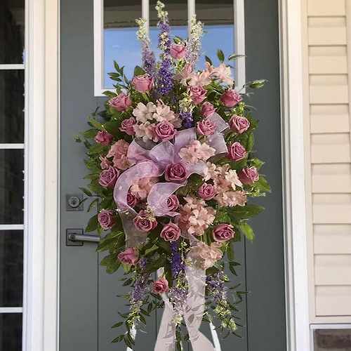 Everlasting Lavender Standing Spray – A Beautiful Tribute Of Love And Grace | Remembrance N Honor Arrangement