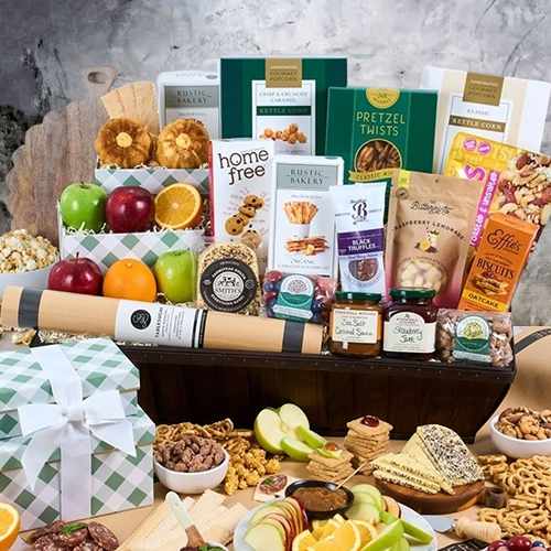 Signature Series Fruit & Gourmet Gift Basket – A Tasteful Gift Of Luxur | Fresh Harvest Gift Basket