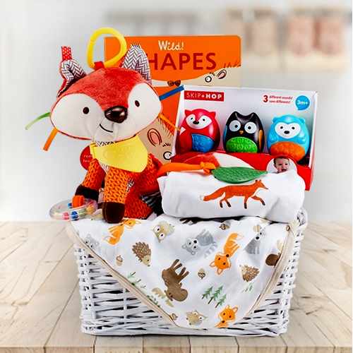 Wild For Foxes Baby Basket – An Adorable Woodland Gift For New Arrivals | Sweet Fox Baby Collection
