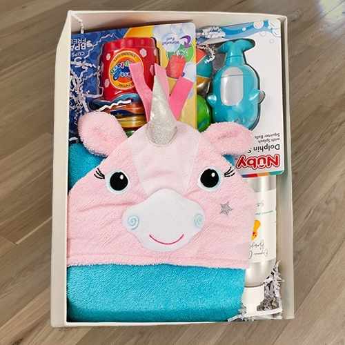 Bath Time Girl Gift Basket – Splashing Fun For A Precious Little One | Sweet Baby Girl Bath Collection