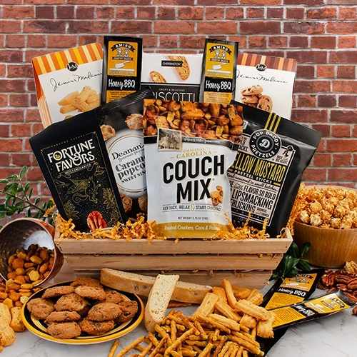Macho Snacks Gourmet Gift Crate – A Bold Mix Of Sweet & Savory Favorites | Gourmet Snack Feast Crate