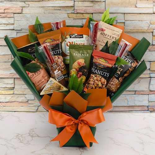 Bro Bouquet Gourmet Gift – A Bold Twist On Savory Snacking Delight | Snack Time  Bouquet