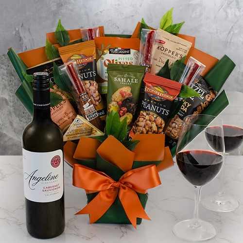 Red Wine And Snacks Bouquet