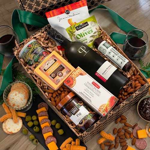 Red Wine, Cheese & Crackers Classic Collection – Timeless Gourmet Enjoyment | Classic Red Wine N Cheese Gourmet Collection