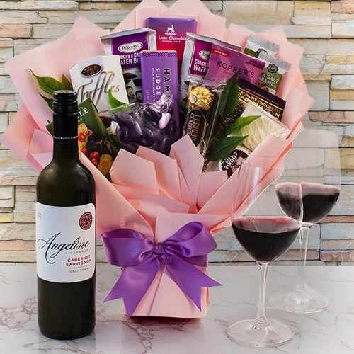 Red Wine And Chocolate Delight Bouquet