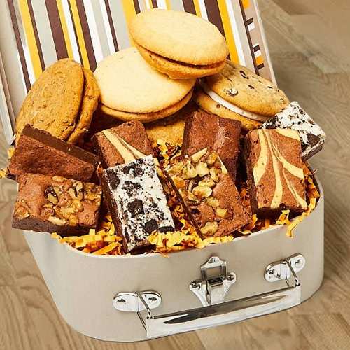 - Festive Cookie Gift Basket Delivery | Travel Snack Suitcase