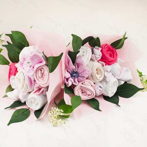 Twin Girl Baby Bouquet