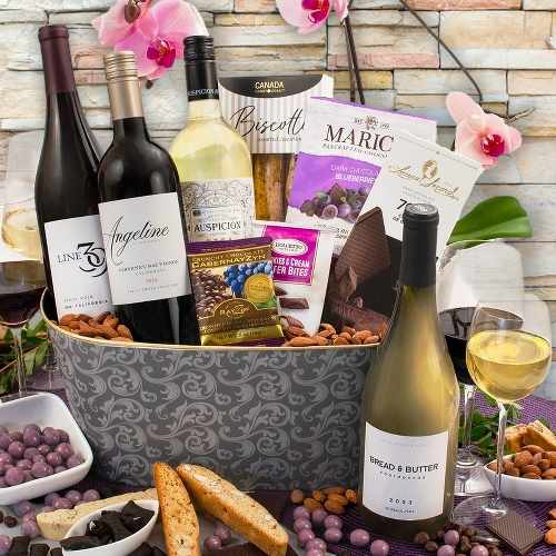 California Wine N Treats Basket