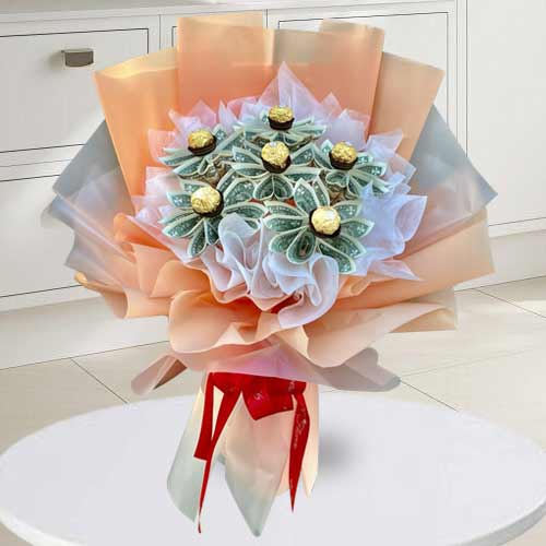 Ferrero Rocher Bouquet-Happy Birthday Chocolate Gift