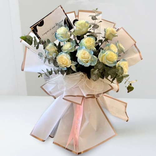 Dozen Tiffany Blue Rose -Get Well Soon Flower