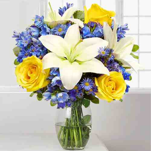 Asiatic Lilies And Rose-Sending Flowers To Ex On Her Birthday