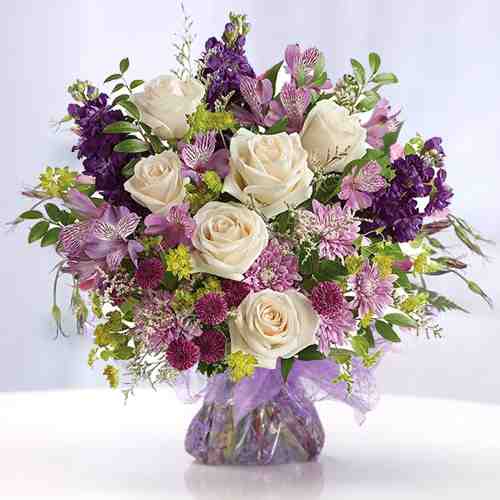 Rose Lavender Bouquet-Best Flowers To Send For Sympathy