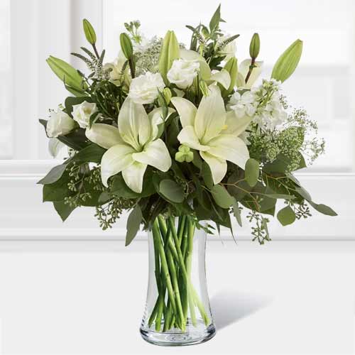 - Flowers For Delivery Sympathy | White Flower Arrangement