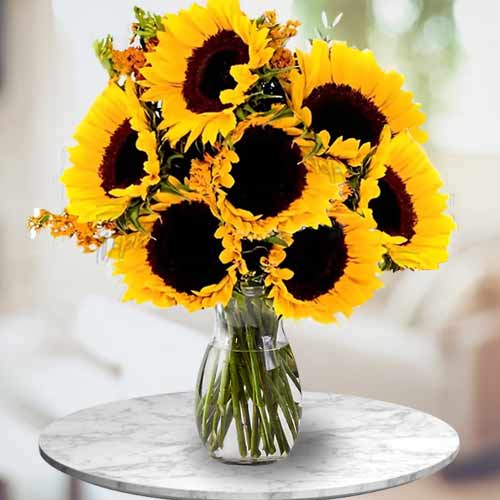 Sunflower Bouquet-Hospital Get Well Soon Flowers