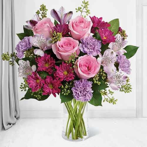 - Best Flowers To Send For Get Well | Pink And Purple Effervescent Bouquet