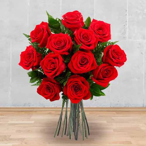 One Dozen Rose Bouquet-Send Roses For Birthday