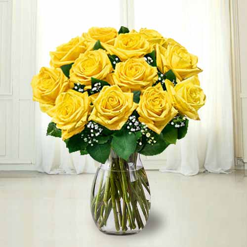 One Dozen Yellow Roses