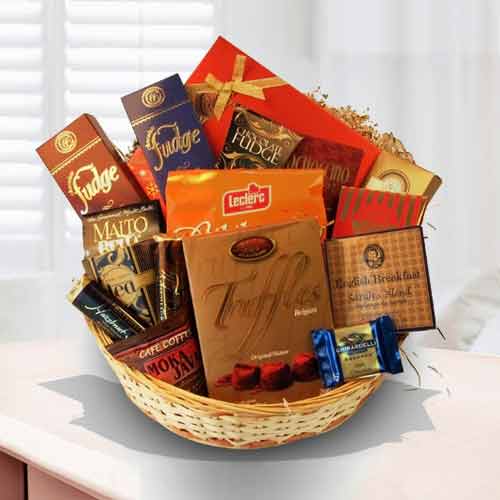 Chocolate Supreme Hamper-Chocolate Basket For Girlfriend