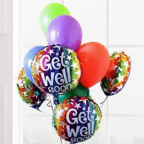 Get Well Balloons-Get Well Balloon Bouquet