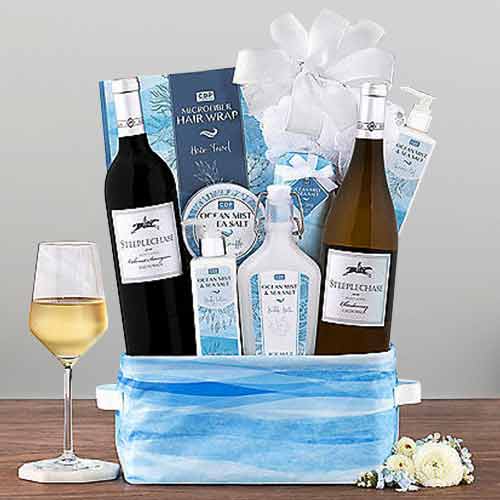 - Luxury Spa And Wine Gift Basket For Mother’s Day | Premium Wine N Spa Relaxation