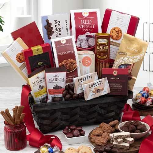 Variety of Decadent Cookies, Chocolate, Cherries -Gift Basket