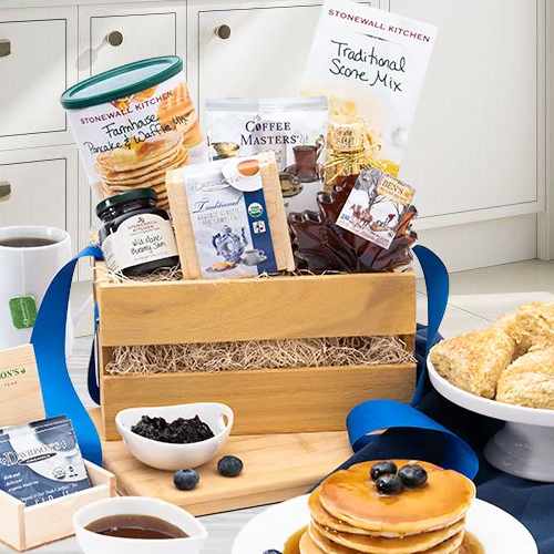 Tea with Breakfast Basket -Christmas Holiday Gift Hamper